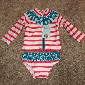 SwimZip two piece bathing suit Sz 0-3mo NWT